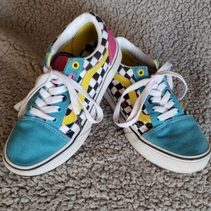 Multicolored checkered vans